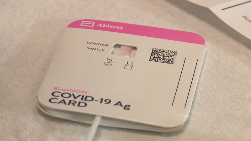 Abbott's BinaxNOW Rapid Antigen Self Test takes 15 minutes to show results.