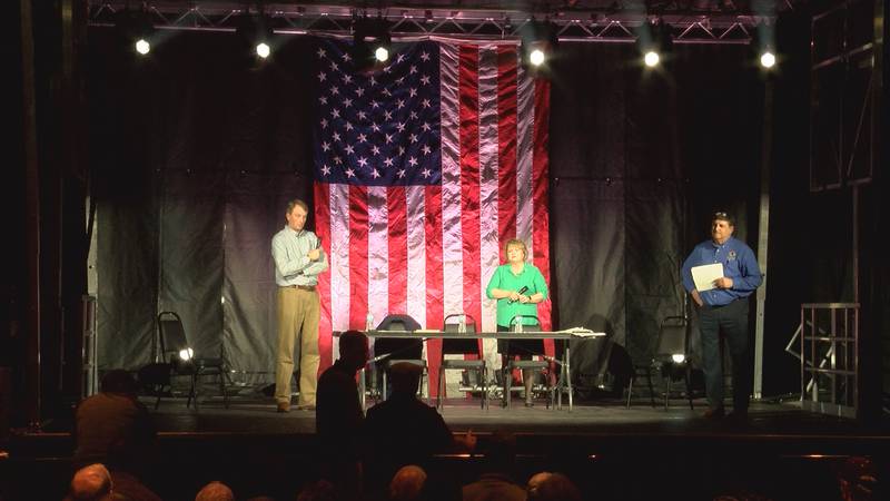 Illinois State Representatives Terri Bryant, Dave Severin and Patrick Windhorst hosted a town...