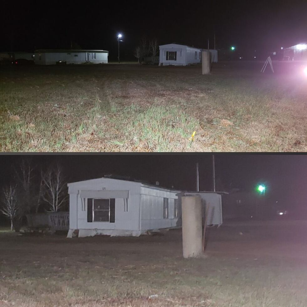 A mobile home was damaged in overnight storms. (Source: KFVS)