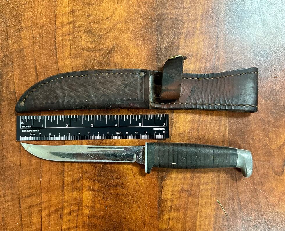 According to the Williamson County Sheriff's Office, this is the knife Brent R. Peddicord is...