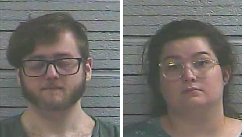 Matthew Cowen Jr. (left) and Leah Cowen (right), both of Kevil, Ky., were each charged with 29...