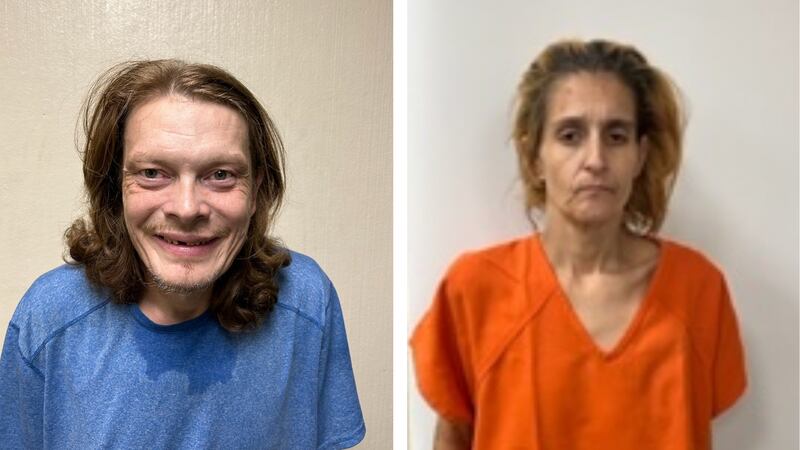 According to Marion, Illinois Police, Joshua Mueller (left) and Jamie Mueller (right) are...