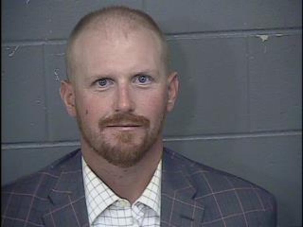 Britt Reid's booking photo in the Jackson County Detention Center.