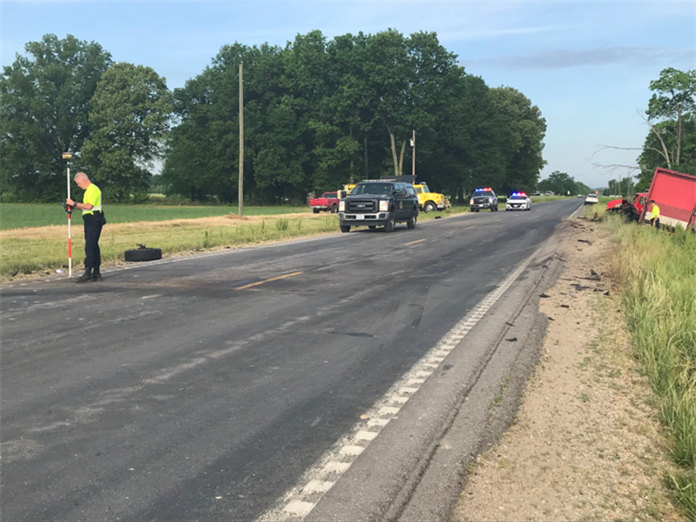 The roadway is closed at this time (Source: KFVS)