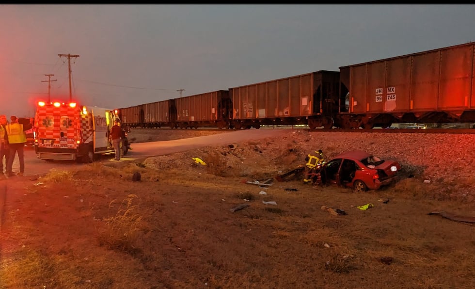 Two people were flown to the hospital Monday after a train crashed into a car south of Osceola.